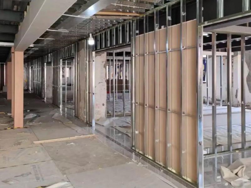 Light-gauge steel stud partition walls