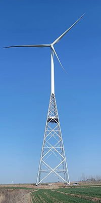 Steel support structures for wind turbines